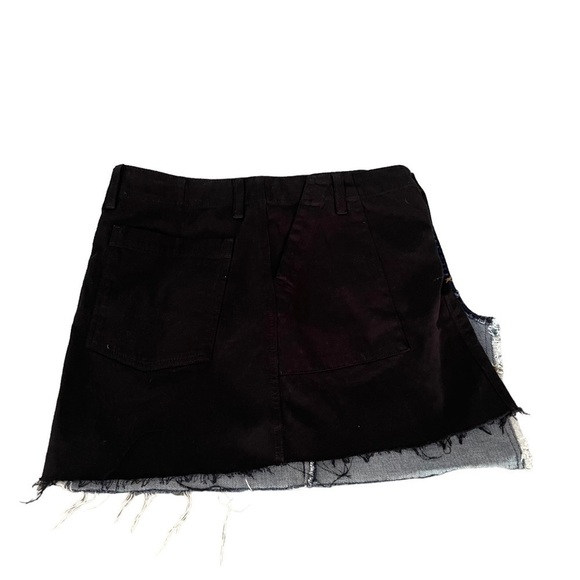 Hudson Jeans Skirt Denim and Twill Wraparound Blue Black Mini Jean Skirt Size 28 - Picture 9 of 16